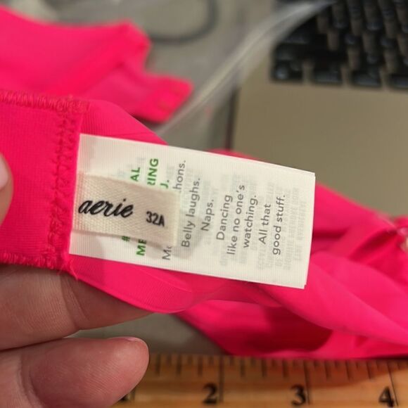 Aerie Smoothez Neon Pink unlined mesh bra NWT s Full Coverage - Picture 14 of 16